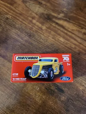 Matchbox Power Grabs '35 Ford Pickup Yellow Mooneyes 2023 #47/100 • $2.25