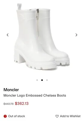 Moncler Logo Embossed Chelsea Chelsea Boots New Size 38 Made In 🇷🇴  • $325