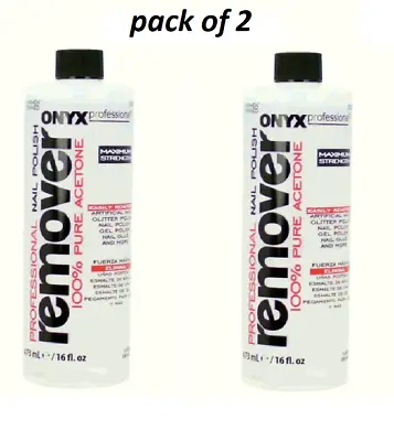 Onyx Professional 100% Pure Acetone Nail Polish Remover 16 Fl Oz  Pack Of 2 • $9.97