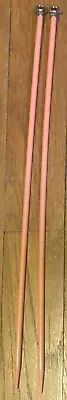 Pair Preowned Vintage Susan Bates Knitting Needles Size 9 Pink Plastic 14” Long • $6.29