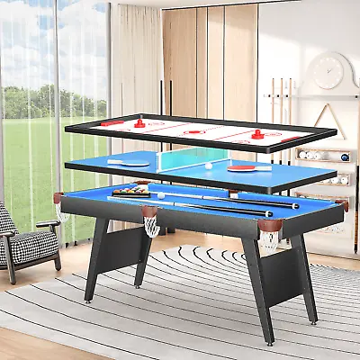 3 In 1 Game Table6-ft Pool TableBilliard TableMulti Table GamesTable Tennis • $438.98