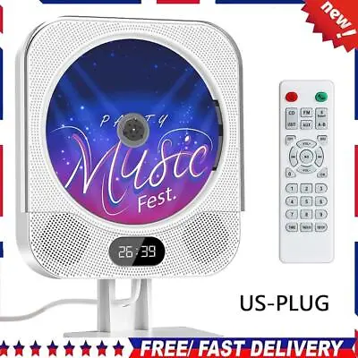 Desktop/Wall CD Player Music With Dust Cover Supports U Disk FM Radio (US) UK • £46.08