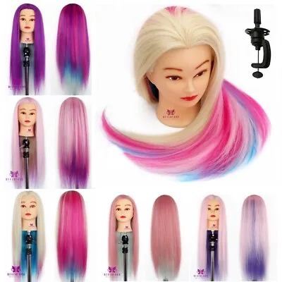 £5.49 • Buy 24-29inch Color Hair Doll Head Hairdressers Training Head Styling Hair Mannequin