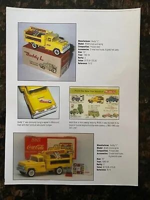 Buddy  L   Model  #5426  Coca Cola  Truck - Advertisement • $13.34