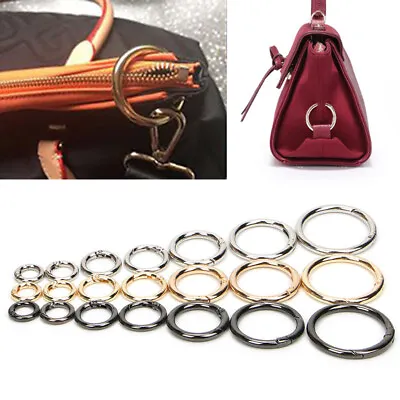 5pc Openable Metal O Ring For Bag Belt Strap Buckle Trigger Snap Clasp Clip Ring • $3.05