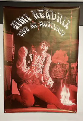 JIMI HENDRIX Live At Monterey Poster Vintage 37 By 53 Inches Large Print • $299.99