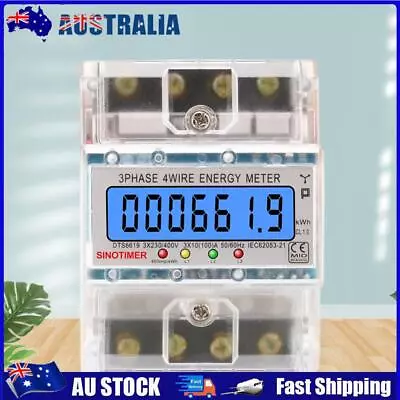 AU 3 Phase 4 Wires Electric Meter AC 3*230/400V KWh Meter (transparent Shell) • $32.98