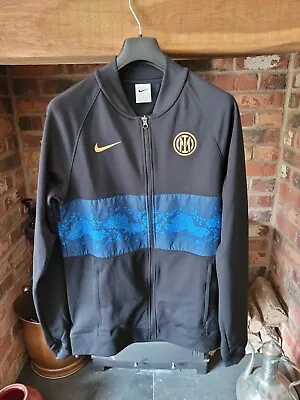 $24.95 • Buy Men's NIKE INTER MILAN TRACK BLACK JACKET ZIPPED THROUGH SMALL