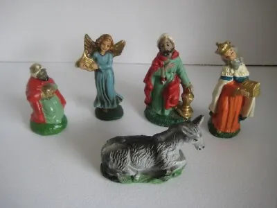 Vintage Italy Nativity Pieces Wise Man Angel Donkey Your Choice Pick One • $12