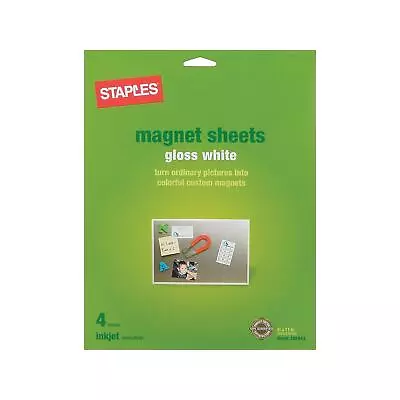 Staples Magnetic Glossy Photo Paper 8.5  X 11  4/Pack (34747-CC) • $11.23