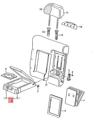 Genuine VW Passat 4Motion Armrest Fabric Flannel Grey 3B0885081BC8AM • $231.04