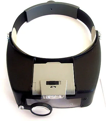 Binocular Head Visor Magnifier With Led Lights Magnifying Mh1047l Lit Light Up • $19.99
