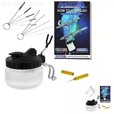 Master Airbrush 13 Pieces Set Cleaning Kit Glass Cleaning Pot Needles Brushes • $21.98