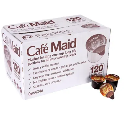 Cafe Maid Luxury Coffee Creamer Pots 12ml (Pack Of 120) Free Next Day Delivery • £16.89