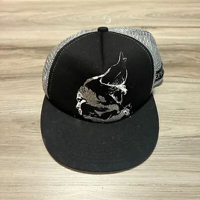 Disney Maleficent Snapback Hat Cap Gray Black Movie Promo One Size Mesh Back EUC • $18.88