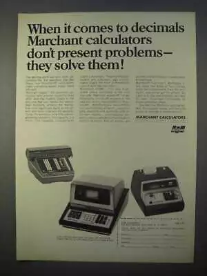 1966 SCM Marchant Calculator Ad - Two-Step Transmatic • $19.99