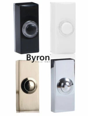 Byron Bell Push Door Bell Replacement Spare Wired Doorbell Lit/Unlit NEW • £6.99