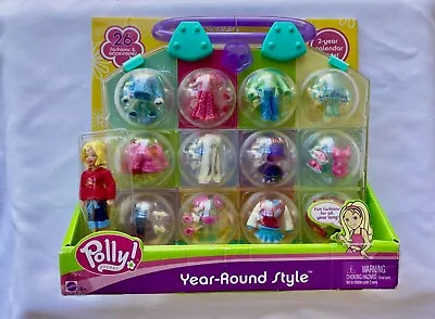 $45 • Buy Polly Pocket Year Round Style 2005 New (Carry Case, Polly, Outfits+ Calendar)