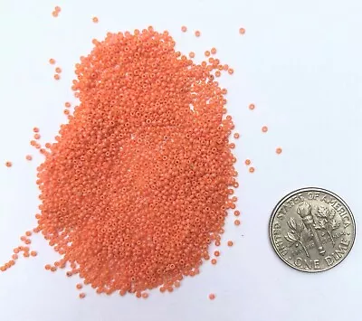 Antique Micro Seed Beads-18-20/0 Peach Pink Orange Salmon Variegated- 4g Avg Bag • $5.95