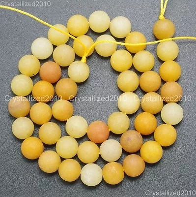 Natural Matte Frosted Gemstone Round Loose Beads 4mm 6mm 8mm 10mm 12mm 15  Pick • $5.16