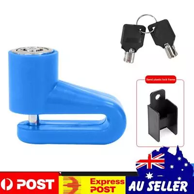 Electric Scooter Disc Brake Lock Anti Theft With Lock Frame For M365 (Blue) • $8.79