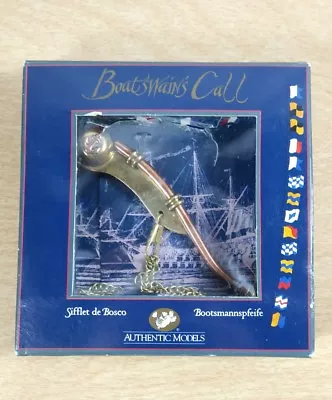 $4.99 • Buy Brass / Copper Boatswain Whistle - Bosun Call Pipe - Nautical Maritime Navy