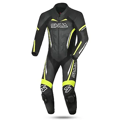 Shua Motorcycle Racing Leather 1PC Suit Motorbike Riding CE Armored Biker Suits • £195