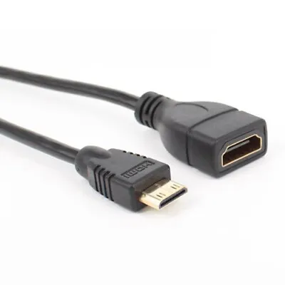 Mini HDMI ( Type C ) Male To HDMI (Type A ) Female Extension Adapter Cable • $6.61