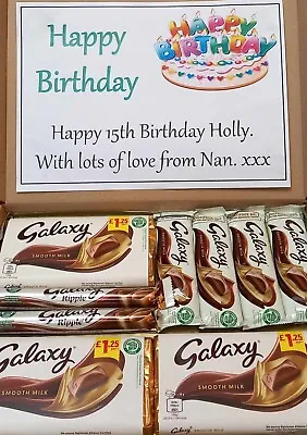 Personalised GALAXY Chocolate Box Hamper Selection Birthday Christmas Gift Treat • $16.80