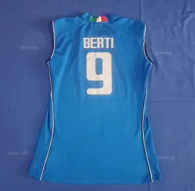 ASICS Fipav Team Italy BERTI 9 Womens Kinder Sport Volleyball Tank Jersey XL • $100