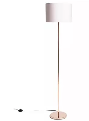 Habitat Satin Stick Floor Lamp - Rose Gold & Blush Pink( Used) • £30