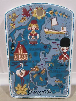 Danmark Decorative Silk Screened Tile By Inger Waage Wall Hanging Trivet • $18