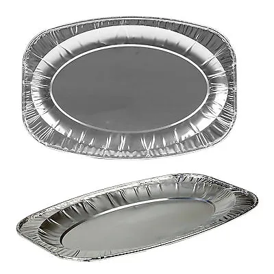 £6.99 • Buy Oval Aluminium Serving Food Platter Foil Tray Sandwich Buffet Disposable Party