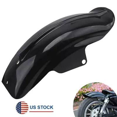 Motorcycle Rear Fender Mudguard Protector Black For Sportster Chopper Cafe Racer • $90.89