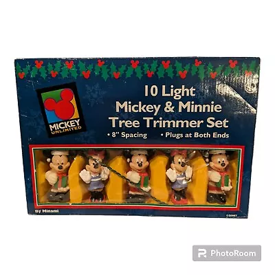 Disney Mickey & Minnie Christmas Tree Trimmer Set 10 Lights NEW Unused  • $17.99