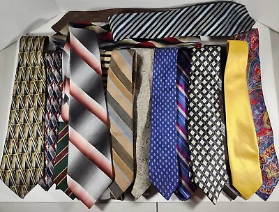 Lot Of 16 Dress Ties Mixed Brands Colors And Designs **please See All Pictures** • $30