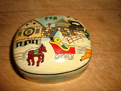 £3 • Buy Small Indian Papier Mache Hand Painted Box