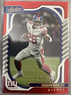 2022 Panini Absolute Saquon Barkley Red Spectrum Jersey Match Thick /100 • $5