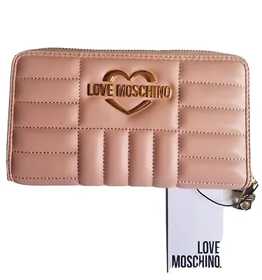 Bnwts Love Moschino Dusty Pink Credit Coin Bill Wallet • $59.95