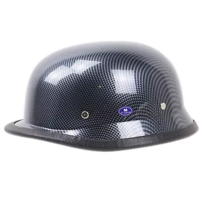 DOT Retro Carbon Fiber Look Motorcycle Half Helmet Scooter Chopper Street Helmet • $85.44