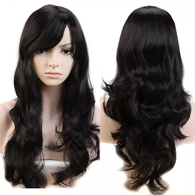 Women Lady Hair Wigs Long Curly Straight Wavy Synthetic Full Wig Cosplay Costume • $18.07