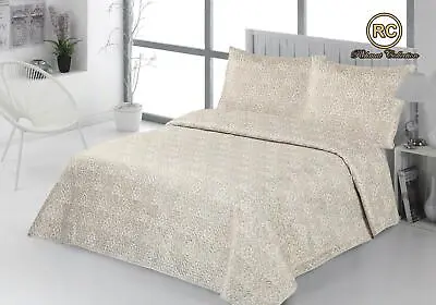 3 Piece Luxury Quilted Bedspread & Pillow-Shams Set | Double King Size Bed Throw • £12.99
