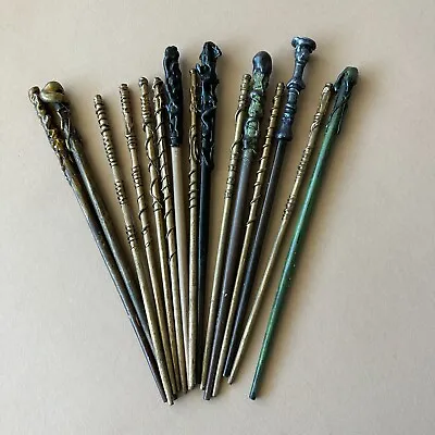 Harry Potter Wizard Wands Assort. Lot Of 15 Decorated Wood Handmade 8  - 10  • $18