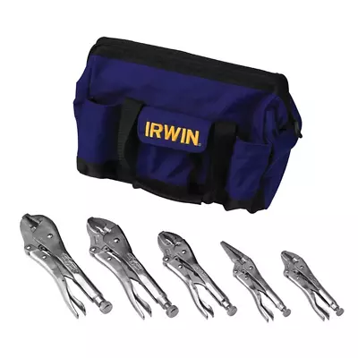 2077704 Irwin Vise-Grip 5-Piece Locking Pliers Set In Bag • $96.19