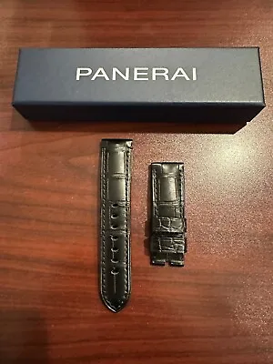 $249 • Buy Panerai Brand New Genuine OEM Black Alligator Strap For Tang Buckle