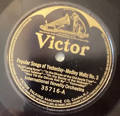 International Novelty Or  78 Rpm Victor 35716: Popular Songs Of Yesterday No 3/4 • $9.98