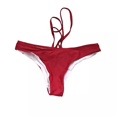 ZAFUL Women's Red Strappy French Cut Bikini Bottom Swimwear • $10.50