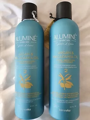 £9.99 • Buy Alumine ARGAN & MACADAMIA OIL Ultra Smoothing Shampoo & Conditioner 250ml - NEW