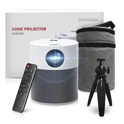 1080P 4K HD Android 9.0 Bluetooth Projector Wifi Home Movie HDMI/USB/TF/AV/Audio • £127.29