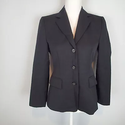 J.CREW Blazer Jacket Wool Bl Womens 2P Petite  Black  Career • $19.95